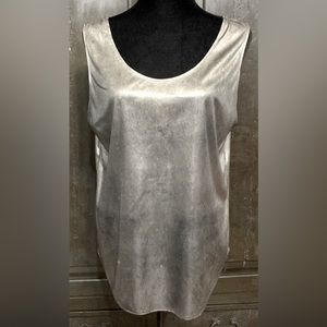 Jerri Gee metallic silver Tank Top - Size Medium